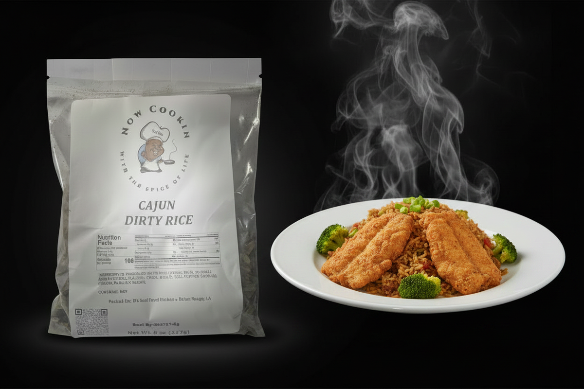 Cajun Dirty Rice on a Dinner Plate