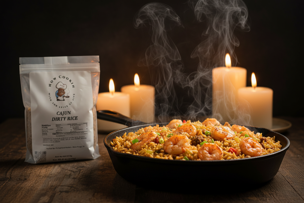 Cajun Dirty Rice with Shrimp