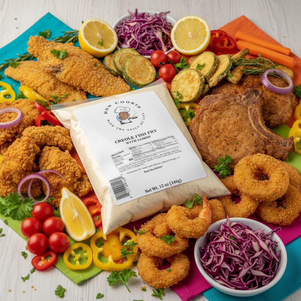 Premium Creole Fish Fry with Lemon (2-Pack)