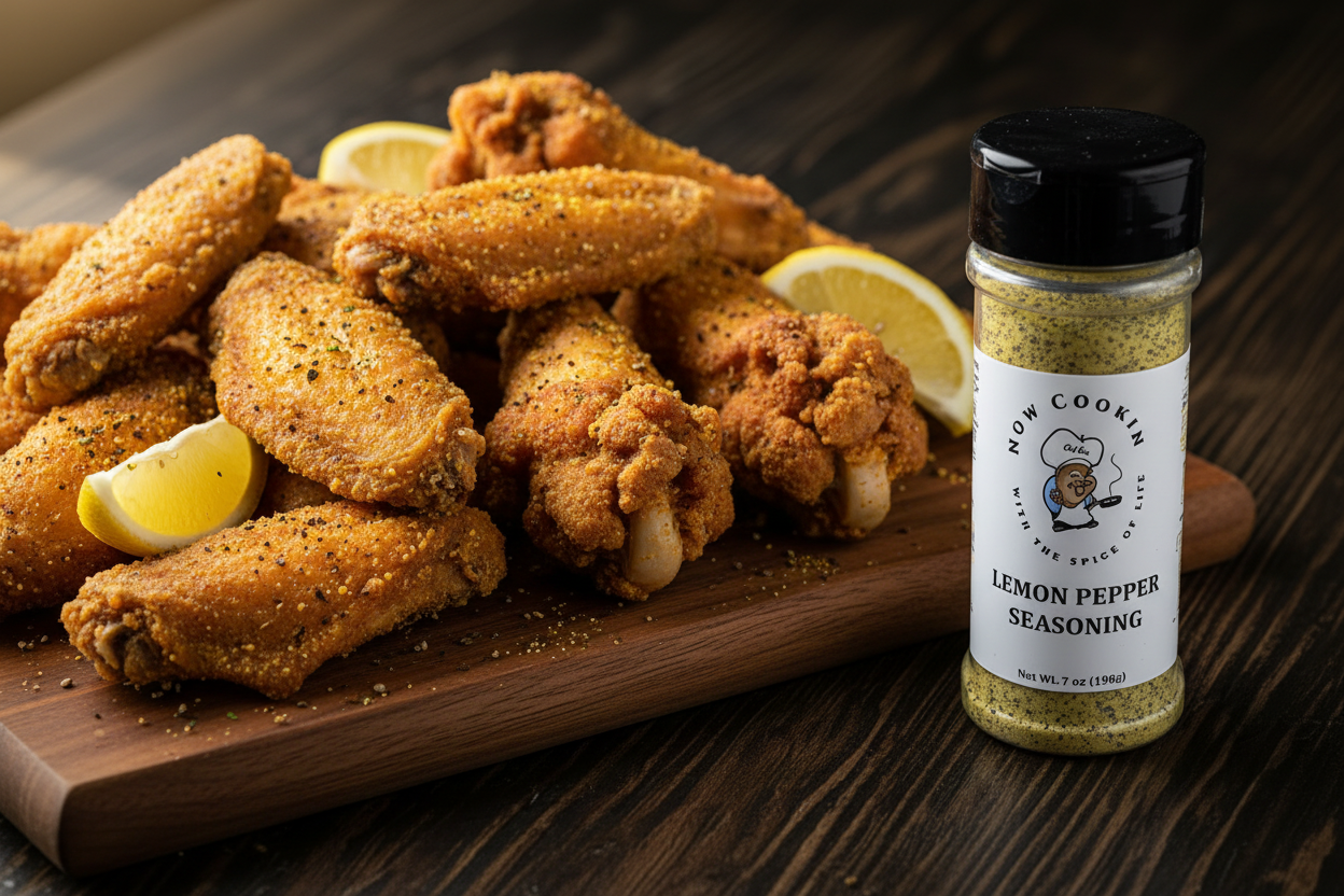 Lemon Pepper Wings with Premium Lemon Pepper Seasoning