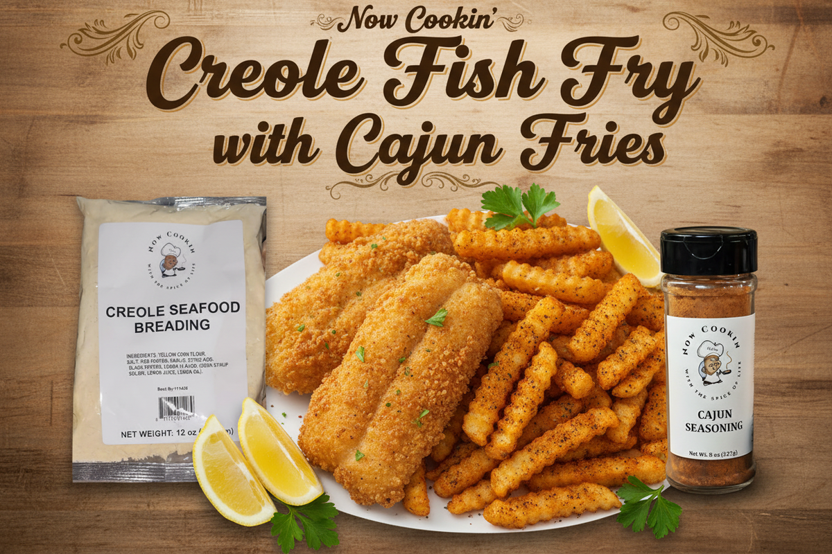 Now Cookin' Creole Fish Fry with Cajun Fries - Updated